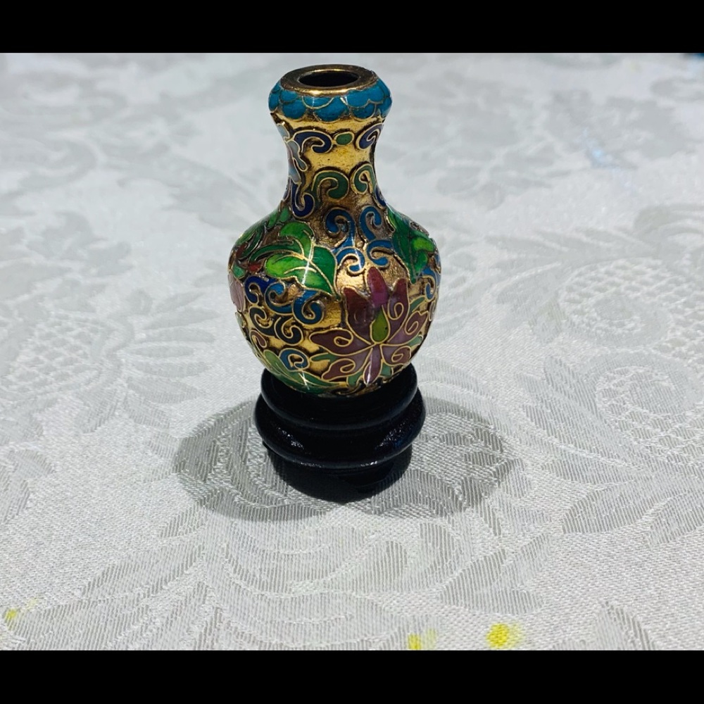 Cloisonné enamel vases